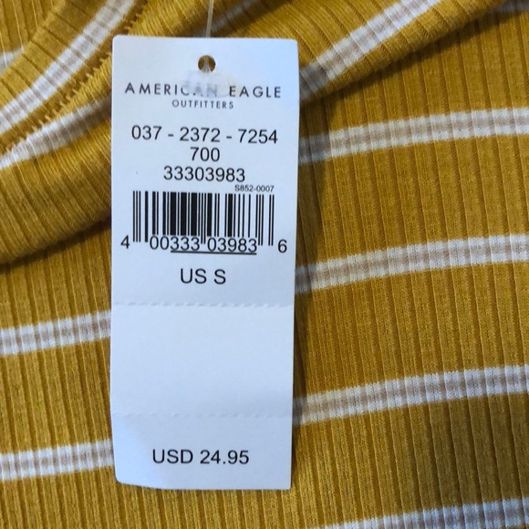 american eagle yellow striped shirt - Picture 3 of 4